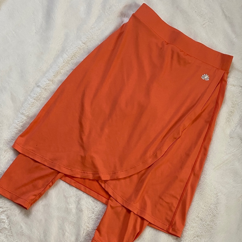 Orange Snoga skirt with attached leggings (size small)